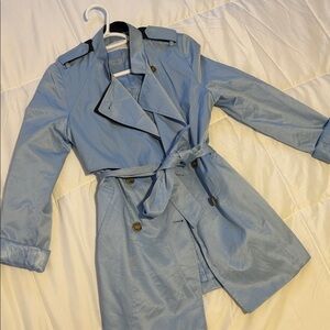 Light Blue Women's Trench Coat size SMALL